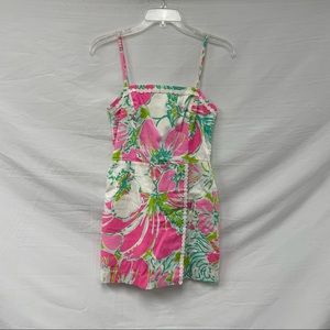 Lilly Pulitzer white tropical print romper size 00